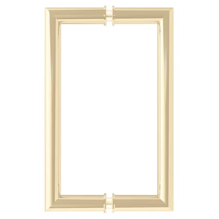 Cr Laurence Satin Brass 8-in MT Series Round Tubing Mitered Corner Back-to-Back Pull Handle MT8X8SB